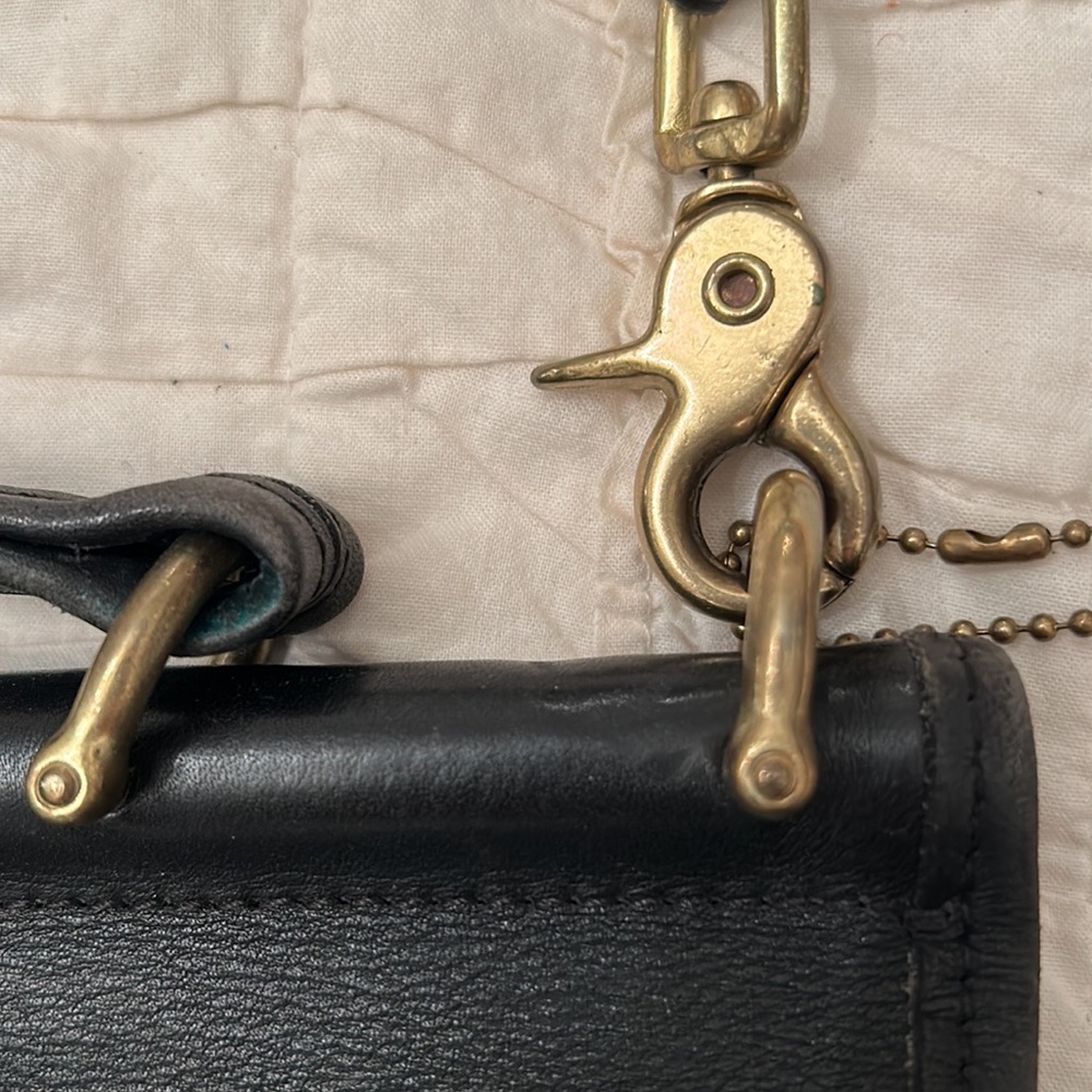 Vintage Coach Station Willis Bag in black - Picture 5 of 14